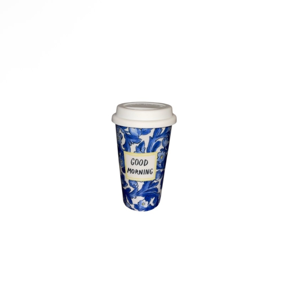 Anthropologie Molly Hatch Sweet Salutation “Good Morning” Thermal Tumbler